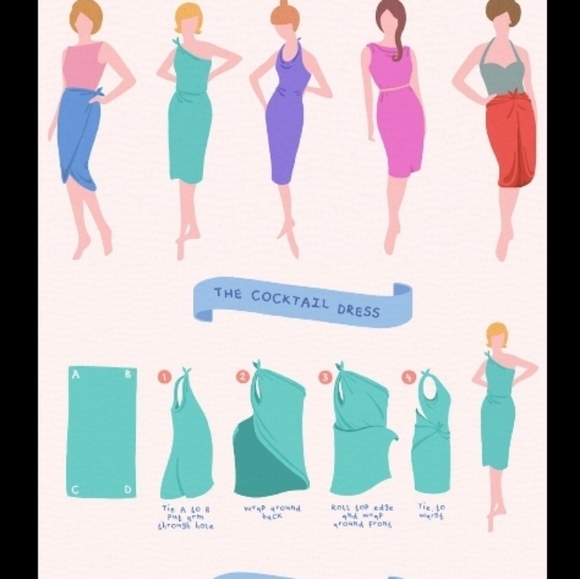 SOLD-Hawaiian Hibiscus Sarong Wrap Skirt Dress - Picture 5 of 7